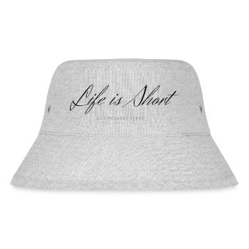 Life is Short, Eat Dessert First - Stanley/Stella Recycled Bucket Hat - heather grey - Front