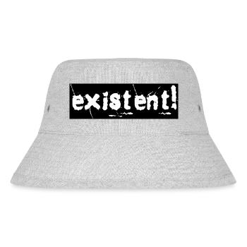 EXISTENT! (schwarz) - Stanley/Stella recycelter Bucket Hat - Grau meliert - Vorne