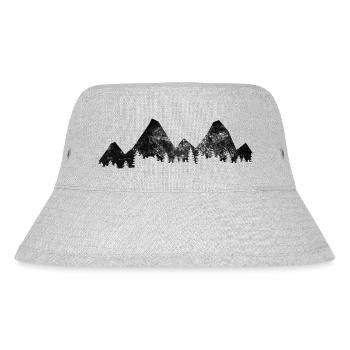 Tree - Mountain - (3) - Stanley/Stella Recycled Bucket Hat - heather grey - Front