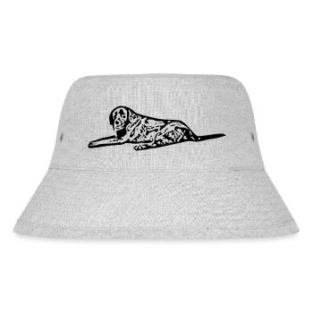 Dog Black Abstract - Stanley/Stella Recycled Bucket Hat - heather grey - Front