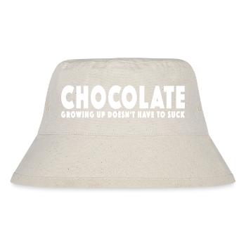 CHOCOLAT - GRANDIR N’A PAS BESOIN D’ÊTRE NUL - Bob recyclé Stanley/Stella - blanc naturel - Devant