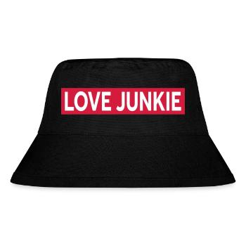 LOVE JUNKIE - Stanley/Stella recycelter Bucket Hat - Schwarz - Vorne