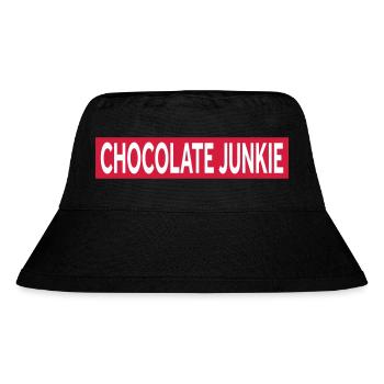 CHOCOLATE JUNKIE - Stanley/Stella recycelter Bucket Hat - Schwarz - Vorne