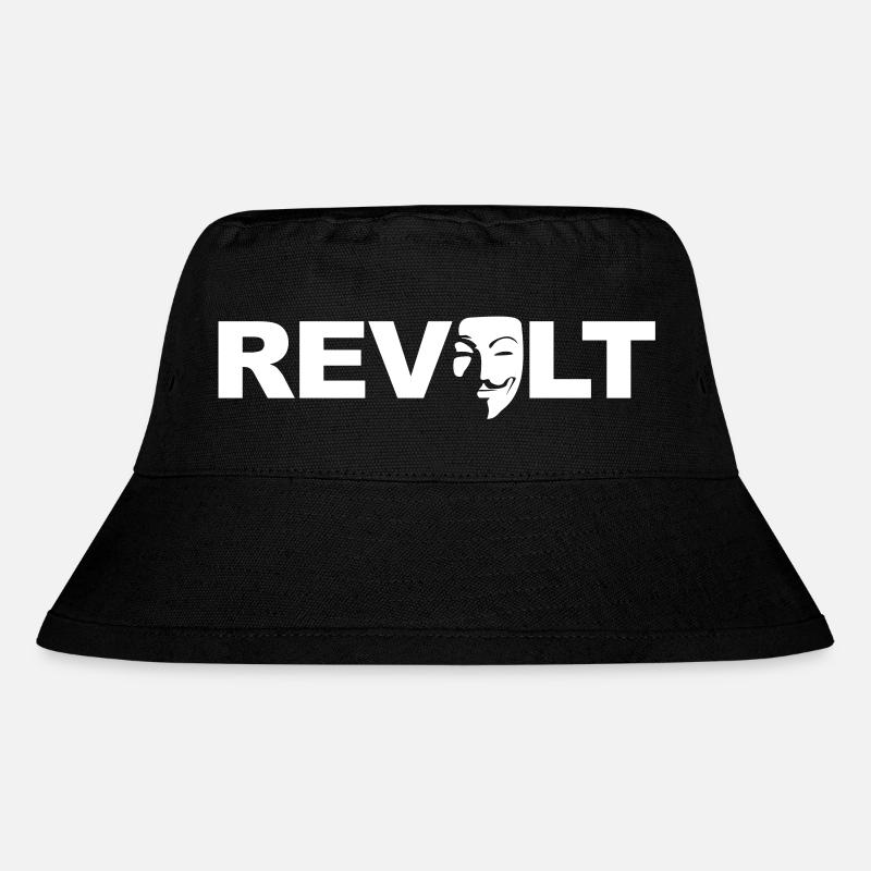 Revolt - Guy Fawkes - Stanley/Stella recycelter Bucket Hat - Schwarz