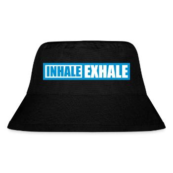 inhale exhale yoga Zitat - Stanley/Stella recycelter Bucket Hat - Schwarz - Vorne