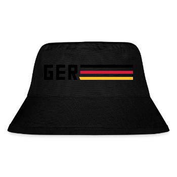 GER flag logo team team Germany sport - Stanley/Stella Recycled Bucket Hat - black - Front