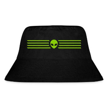 Lines Strokes Alien Design - Stanley/Stella Recycled Bucket Hat - black - Front