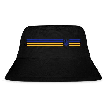 UKRAINE Sportlich - Stanley/Stella recycelter Bucket Hat - Schwarz - Vorne