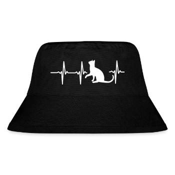 A HEART FOR CATS! - Stanley/Stella Recycled Bucket Hat - black - Front