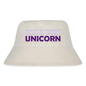you can be unicorn - Stanley/Stella recycelter Bucket Hat - Naturweiß - Vorne