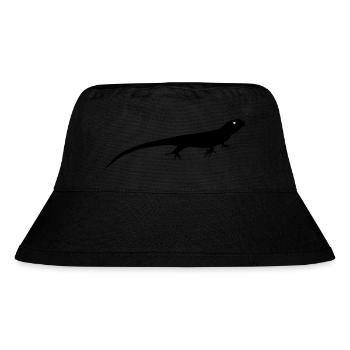 Eidechse - Stanley/Stella recycelter Bucket Hat - Schwarz - Vorne