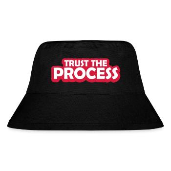 trust the process Zitat - Stanley/Stella recycelter Bucket Hat - Schwarz - Vorne