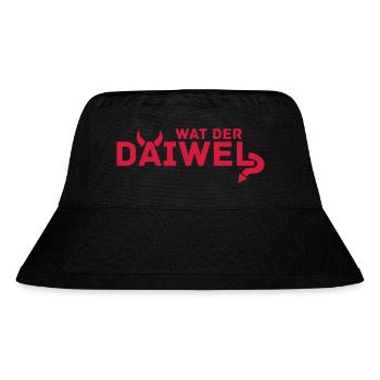 Wat der Däiwel? - Stanley/Stella recycelter Bucket Hat - Schwarz - Vorne
