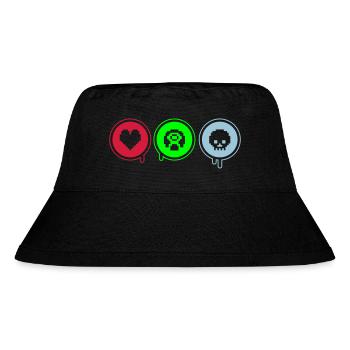 Love, Retro, Death | Druckfarbe frei wählbar! - Stanley/Stella recycelter Bucket Hat - Schwarz - Vorne