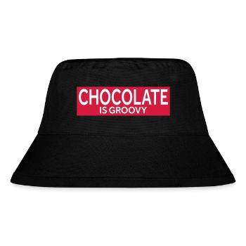 CHOCOLATE IS GROOVY - Stanley/Stella recycelter Bucket Hat - Schwarz - Vorne