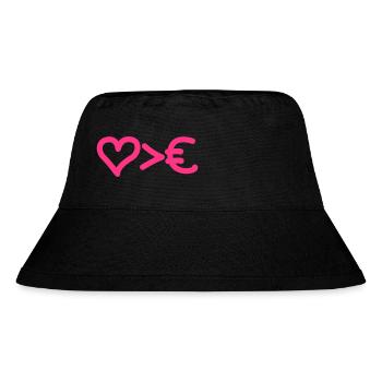 love is bigger than ... - Stanley/Stella recycelter Bucket Hat - Schwarz - Vorne