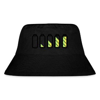 battery_loading - Stanley/Stella recycelter Bucket Hat - Schwarz - Vorne