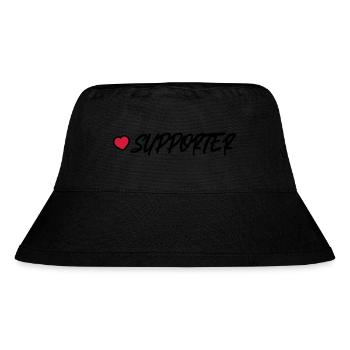 Supporter Heart - Stanley/Stella Recycled Bucket Hat - black - Front
