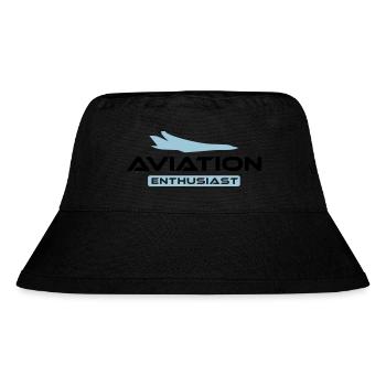 Aviation Enthusiast - Stanley/Stella recycelter Bucket Hat - Schwarz - Vorne