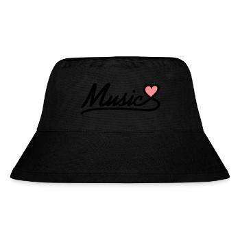 music love - Stanley/Stella recycelter Bucket Hat - Schwarz - Vorne