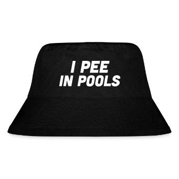 I pee in Pools - Stanley/Stella recycelter Bucket Hat - Schwarz - Vorne