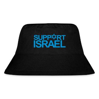 SUPPORT ISRAEL - Stanley/Stella recycelter Bucket Hat - Schwarz - Vorne
