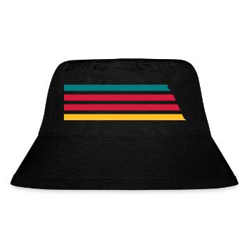Streifen - Stanley/Stella recycelter Bucket Hat - Schwarz - Vorne