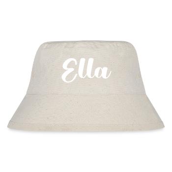 ella name - Stanley/Stella recycelter Bucket Hat - Naturweiß - Vorne