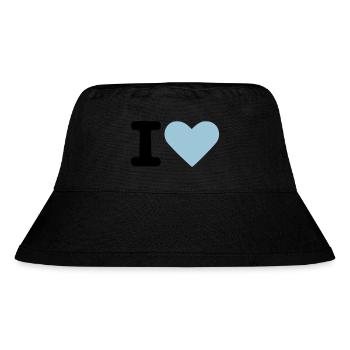I love - Stanley/Stella recycelter Bucket Hat - Schwarz - Vorne