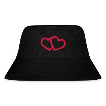 herzen - Stanley/Stella recycelter Bucket Hat - Schwarz - Vorne