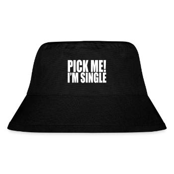 pick me i'm single - Stanley/Stella recycelter Bucket Hat - Schwarz - Vorne