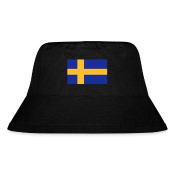 sweden flag - Stanley/Stella recycelter Bucket Hat - Schwarz - Vorne