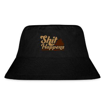 Poop pile shit happens - Stanley/Stella Recycled Bucket Hat - black - Front