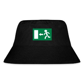 fluchtweg2 - Stanley/Stella recycelter Bucket Hat - Schwarz - Vorne