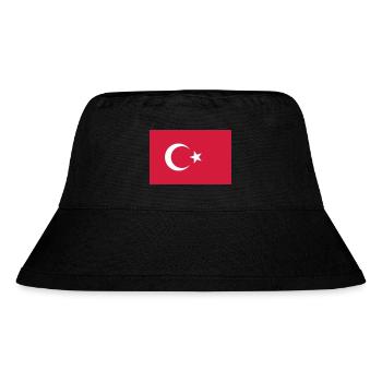 Türkische Flagge - Stanley/Stella recycelter Bucket Hat - Schwarz - Vorne
