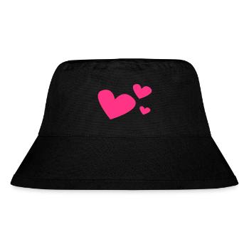 herz - Stanley/Stella recycelter Bucket Hat - Schwarz - Vorne