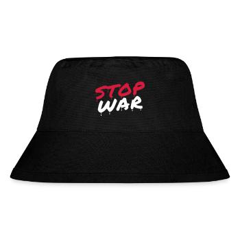 STOP WAR - Stanley/Stella Recycled Bucket Hat - black - Front
