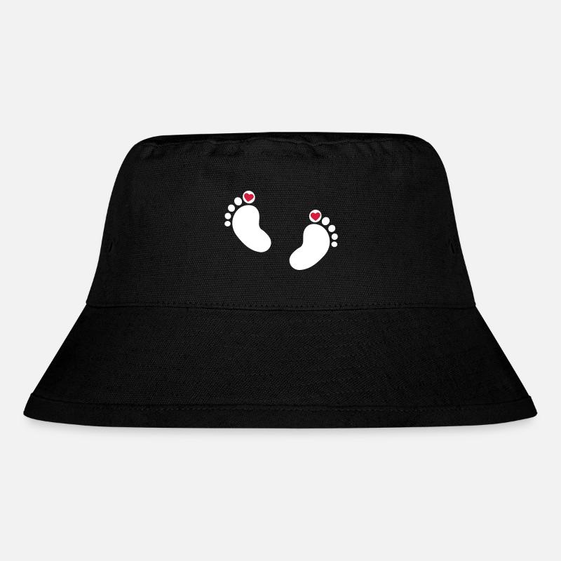 Baby Babyfüße - Stanley/Stella recycelter Bucket Hat - Schwarz