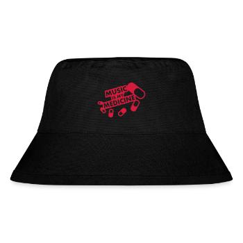 Music is my Medicine Pillen Spruch Musik Party - Stanley/Stella recycelter Bucket Hat - Schwarz - Vorne
