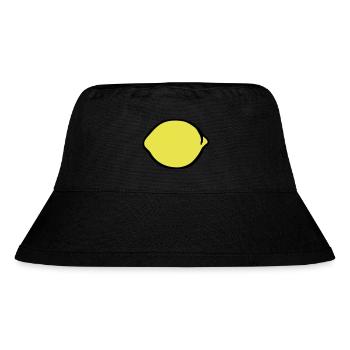 Zitrone - Stanley/Stella recycelter Bucket Hat - Schwarz - Vorne