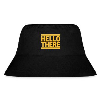 Yellow Hello There - Stanley/Stella Recycled Bucket Hat - black - Front