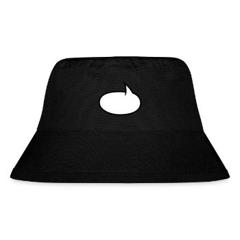 Zweifarbige Comic-Blase - Stanley/Stella recycelter Bucket Hat - Schwarz - Vorne