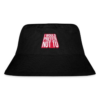 I prefer not to - Stanley/Stella Recycled Bucket Hat - black - Front