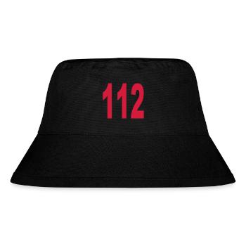 Notruf 112 - Stanley/Stella recycelter Bucket Hat - Schwarz - Vorne