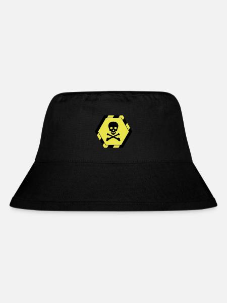 Totenkopf - Stanley/Stella recycelter Bucket Hat - Schwarz