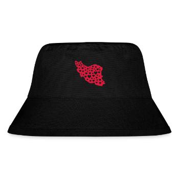 iran love - Stanley/Stella Recycled Bucket Hat - black - Front