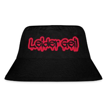 leider_geil - Stanley/Stella recycelter Bucket Hat - Schwarz - Vorne