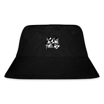 form muster dreiecke design origami cool papier 3c - Stanley/Stella recycelter Bucket Hat - Schwarz - Vorne