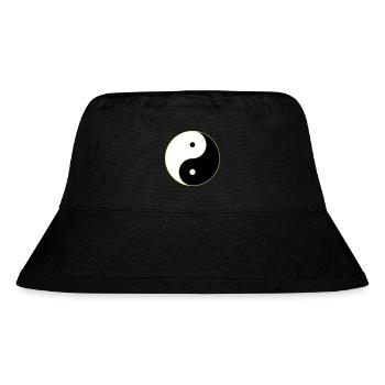 Yin Yang - Stanley/Stella recycelter Bucket Hat - Schwarz - Vorne
