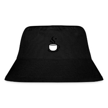 Kaffeebecher - Stanley/Stella recycelter Bucket Hat - Schwarz - Vorne